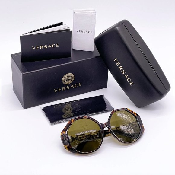 New Versace Havana Gold Acetate Sunglasses main image 7